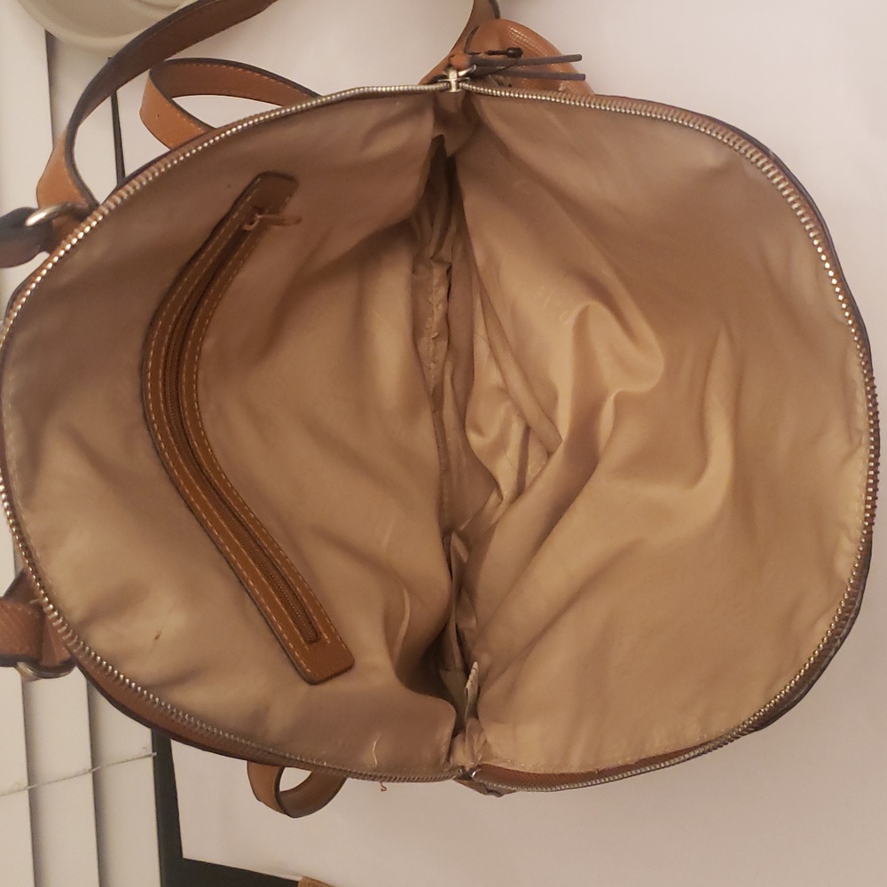 Jones New York Signature Tan Backpack Silver Hardware - Picture 11 of 14